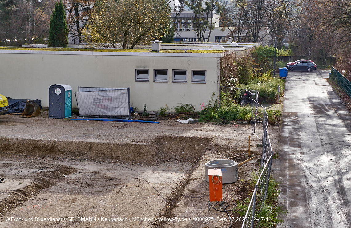 07.12.2022 - Baustelle an der Quiddestraße Haus für Kinder in Neuperlach